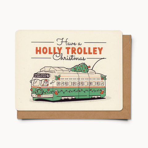 Have a Holly Trolley Christmas - Card