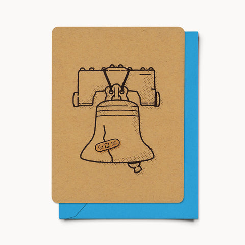 Bandaged Liberty Bell - Card