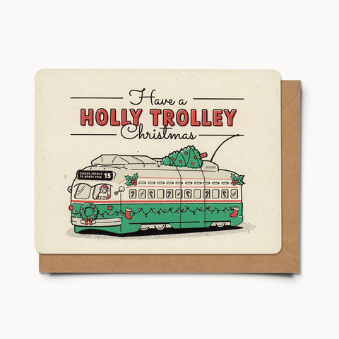 Have a Holly Trolley Christmas - Card