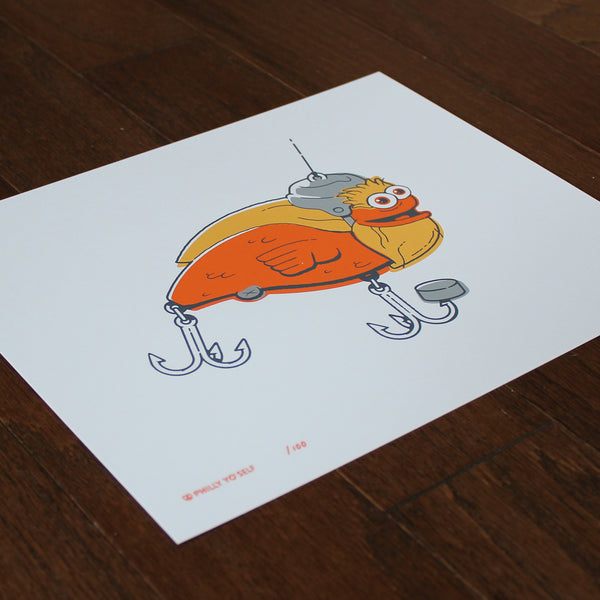 Gritty Inspired Fishing Lure Print