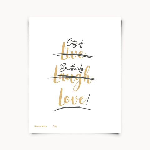 Live Laugh Love Philly Print