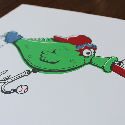 Phillie Phanatic Inspired Fishing Lure - Print